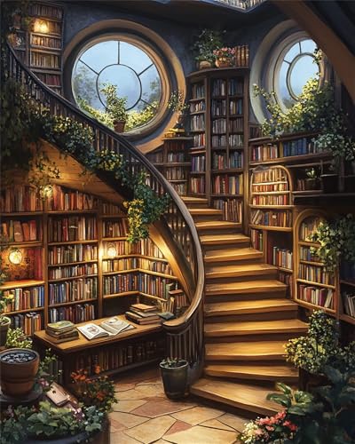 Puzzle 500 Teile für Erwachsene, Magische Bibliothekstreppen 52x38cm Puzzle Erwachsene 500 Teile Lernspiel Herausforderung Spielzeug, Geschicklichkeitsspiel für die ganze Familie Puzzle 500 Teile für Erwachsene, Magische Bibliothekstreppen 52x38cm Puzzle Erwachsene 500 Teile Lernspiel Herausforderung Spielzeug, Geschicklichkeitsspiel für die ganze Familie von Tainrun