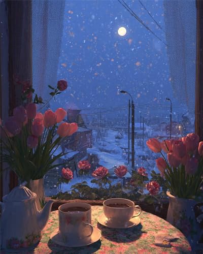 Puzzle 500 Teile für Erwachsene, Verschneiter Nachtkaffee 52x38cm Puzzle Erwachsene 500 Teile Lernspiel Herausforderung Spielzeug, Geschicklichkeitsspiel für die ganze Familie Puzzle 500 Teile für Erwachsene, Verschneiter Nachtkaffee 52x38cm Puzzle Erwachsene 500 Teile Lernspiel Herausforderung Spielzeug, Geschicklichkeitsspiel für die ganze Familie von Tainrun