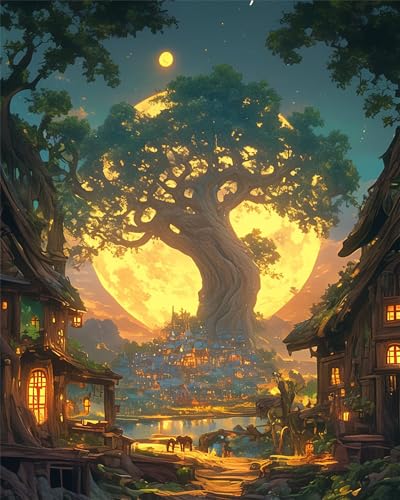 Puzzle 500 Teile für Erwachsene, Vintage Baumdorf 52x38cm Puzzle Erwachsene 500 Teile Lernspiel Herausforderung Spielzeug, Geschicklichkeitsspiel für die ganze Familie Puzzle 500 Teile für Erwachsene, Vintage Baumdorf 52x38cm Puzzle Erwachsene 500 Teile Lernspiel Herausforderung Spielzeug, Geschicklichkeitsspiel für die ganze Familie von Tainrun