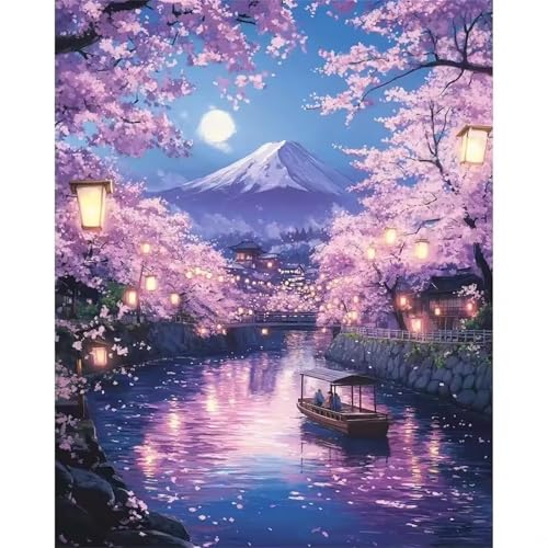 Puzzle 60 Teile für Erwachsene, Anime Nachtszenerie 40x28cm Puzzle Erwachsene 60 Teile Lernspiel Herausforderung Spielzeug, Geschicklichkeitsspiel für die ganze Familie von Tainrun