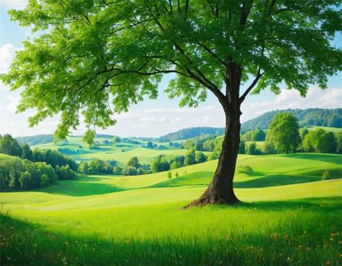 Puzzle 60 Teile für Erwachsene, Grüner Bergbaum 40x28cm Puzzle Erwachsene 60 Teile Lernspiel Herausforderung Spielzeug, Geschicklichkeitsspiel für die ganze Familie von Tainrun