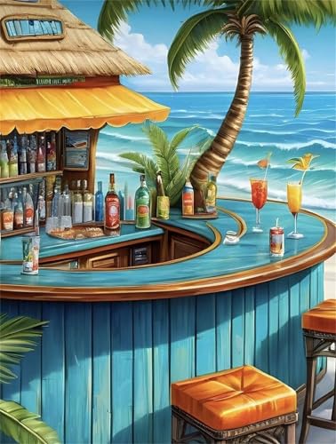 Puzzle 60 Teile für Erwachsene, Ocean Drink Stand 40x28cm Puzzle Erwachsene 60 Teile Lernspiel Herausforderung Spielzeug, Geschicklichkeitsspiel für die ganze Familie von Tainrun