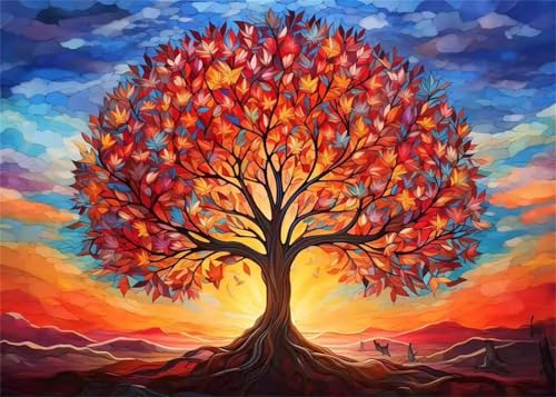 Puzzle 700 Teile Erwachsene,Puzzle für Erwachsene und Kinder 700 Teile,Gehirn-Herausforderung,Puzzles Pädagogisches Spiel,Puzzles mit Baum des Lebens-Motiv von Tainrun