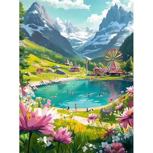 Puzzle 700 Teile Erwachsene,Puzzle für Erwachsene und Kinder 700 Teile,Gehirn-Herausforderung,Puzzles Pädagogisches Spiel,Puzzles mit Ferien See-Motiv von Tainrun