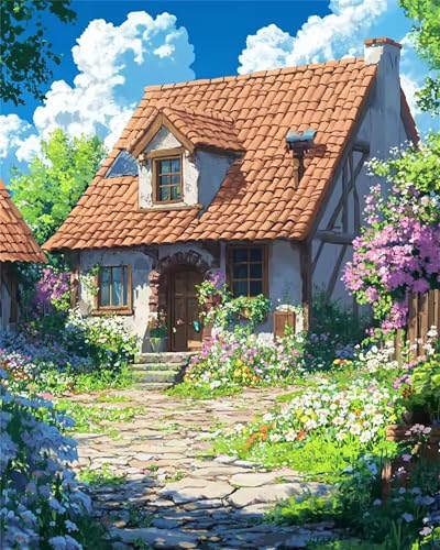 Puzzle 700 Teile Erwachsene,Puzzle für Erwachsene und Kinder 700 Teile,Gehirn-Herausforderung,Puzzles Pädagogisches Spiel,Puzzles mit Frühlingshütte-Motiv von Tainrun