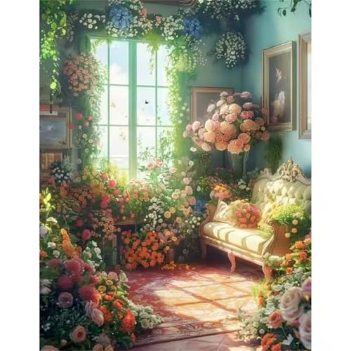 Puzzle 700 Teile Erwachsene,Puzzle für Erwachsene und Kinder 700 Teile,Gehirn-Herausforderung,Puzzles Pädagogisches Spiel,Puzzles mit Grünes Blumenhaus-Motiv von Tainrun