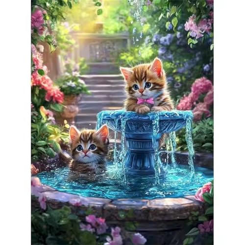 Puzzle 700 Teile Erwachsene,Puzzle für Erwachsene und Kinder 700 Teile,Gehirn-Herausforderung,Puzzles Pädagogisches Spiel,Puzzles mit Katzen Garten-Motiv von Tainrun
