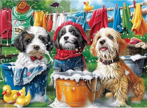 Puzzle 700 Teile Erwachsene,Puzzle für Erwachsene und Kinder 700 Teile,Gehirn-Herausforderung,Puzzles Pädagogisches Spiel,Puzzles mit Mode Hunde-Motiv von Tainrun