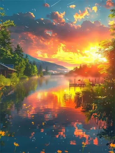 Puzzle 700 Teile Erwachsene,Puzzle für Erwachsene und Kinder 700 Teile,Gehirn-Herausforderung,Puzzles Pädagogisches Spiel,Puzzles mit Sunny Lake-Motiv von Tainrun