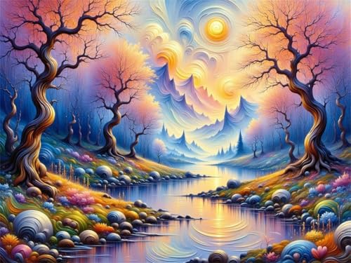 Puzzle 700 Teile für Erwachsene, Abstrakter Landschaftsbach 52x38cm Puzzle Erwachsene 700 Teile Lernspiel Herausforderung Spielzeug, Geschicklichkeitsspiel für die ganze Familie Puzzle 700 Teile für Erwachsene, Abstrakter Landschaftsbach 52x38cm Puzzle Erwachsene 700 Teile Lernspiel Herausforderung Spielzeug, Geschicklichkeitsspiel für die ganze Familie von Tainrun