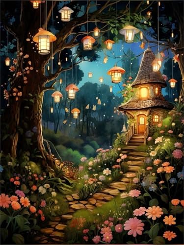 Puzzle 700 Teile für Erwachsene, Dschungel-Pilzhaus 52x38cm Puzzle Erwachsene 700 Teile Lernspiel Herausforderung Spielzeug, Geschicklichkeitsspiel für die ganze Familie von Tainrun