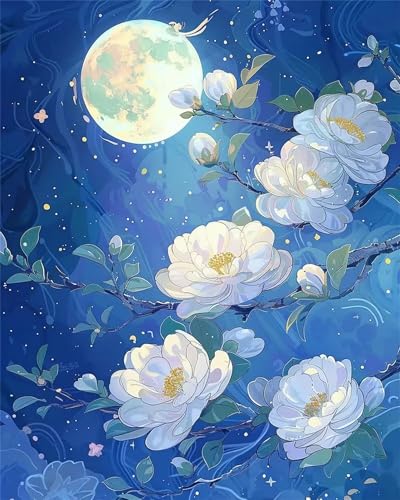 Puzzle 90 Teile Erwachsene Anime Blume Mond, DIY Klassische Jigsaw Puzzles Legespiel, Geschicklichkeitsspiel für Die Ganze Familie, Puzzles Farbenfrohes für Home Dekoration von Tainrun