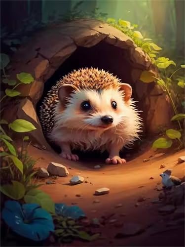 Puzzle 90 Teile Erwachsene Baumloch Igel, DIY Klassische Jigsaw Puzzles Legespiel, Geschicklichkeitsspiel für Die Ganze Familie, Puzzles Farbenfrohes für Home Dekoration von Tainrun