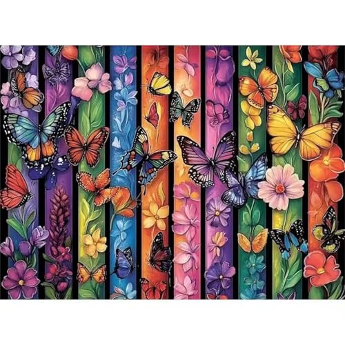 Puzzle 90 Teile Erwachsene Bunter Blumenschmetterling, DIY Klassische Jigsaw Puzzles Legespiel, Geschicklichkeitsspiel für Die Ganze Familie, Puzzles Farbenfrohes für Home Dekoration von Tainrun