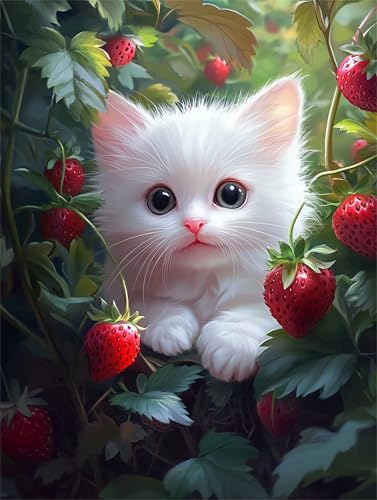 Puzzle 90 Teile Erwachsene Erdbeer-Katze, DIY Klassische Jigsaw Puzzles Legespiel, Geschicklichkeitsspiel für Die Ganze Familie, Puzzles Farbenfrohes für Home Dekoration Puzzle 90 Teile Erwachsene Erdbeer-Katze, DIY Klassische Jigsaw Puzzles Legespiel, Geschicklichkeitsspiel für Die Ganze Familie, Puzzles Farbenfrohes für Home Dekoration von Tainrun