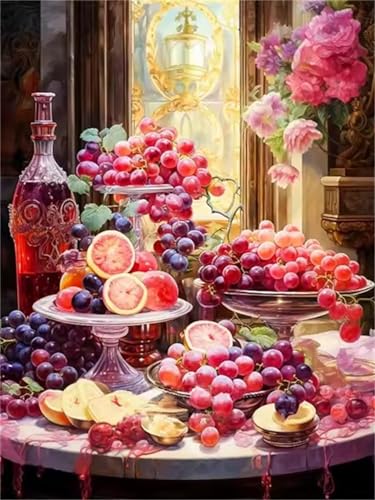 Puzzle 90 Teile Erwachsene Früchte des Weinguts, DIY Klassische Jigsaw Puzzles Legespiel, Geschicklichkeitsspiel für Die Ganze Familie, Puzzles Farbenfrohes für Home Dekoration von Tainrun