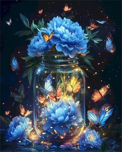 Puzzle 90 Teile Erwachsene Glühwürmchen Nachtpfingstrose, DIY Klassische Jigsaw Puzzles Legespiel, Geschicklichkeitsspiel für Die Ganze Familie, Puzzles Farbenfrohes für Home Dekoration von Tainrun