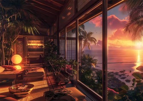 Puzzle 90 Teile Erwachsene Haus mit Blick auf den Sonnenuntergang, DIY Klassische Jigsaw Puzzles Legespiel, Geschicklichkeitsspiel für Die Ganze Familie, Puzzles Farbenfrohes für Home Dekoration Puzzle 90 Teile Erwachsene Haus mit Blick auf den Sonnenuntergang, DIY Klassische Jigsaw Puzzles Legespiel, Geschicklichkeitsspiel für Die Ganze Familie, Puzzles Farbenfrohes für Home Dekoration von Tainrun