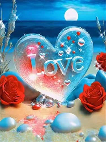 Puzzle 90 Teile Erwachsene Meer Mond Herz, DIY Klassische Jigsaw Puzzles Legespiel, Geschicklichkeitsspiel für Die Ganze Familie, Puzzles Farbenfrohes für Home Dekoration von Tainrun