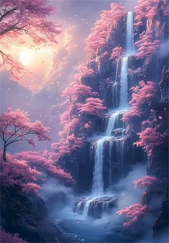 Puzzle 90 Teile Erwachsene Pink Tree Wasserfall, DIY Klassische Jigsaw Puzzles Legespiel, Geschicklichkeitsspiel für Die Ganze Familie, Puzzles Farbenfrohes für Home Dekoration Puzzle 90 Teile Erwachsene Pink Tree Wasserfall, DIY Klassische Jigsaw Puzzles Legespiel, Geschicklichkeitsspiel für Die Ganze Familie, Puzzles Farbenfrohes für Home Dekoration von Tainrun