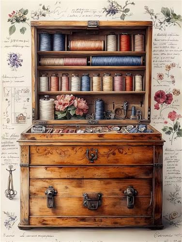 Puzzle 90 Teile Erwachsene Vintage Nähkästchen, DIY Klassische Jigsaw Puzzles Legespiel, Geschicklichkeitsspiel für Die Ganze Familie, Puzzles Farbenfrohes für Home Dekoration Puzzle 90 Teile Erwachsene Vintage Nähkästchen, DIY Klassische Jigsaw Puzzles Legespiel, Geschicklichkeitsspiel für Die Ganze Familie, Puzzles Farbenfrohes für Home Dekoration von Tainrun