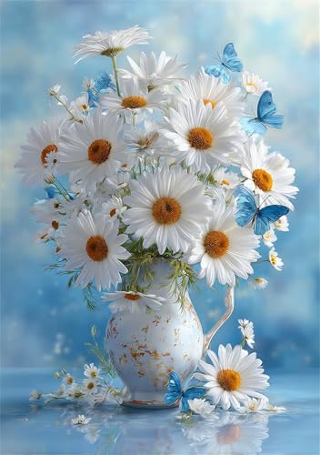 Puzzle 90 Teile Erwachsene Weiße Daisy Vase, DIY Klassische Jigsaw Puzzles Legespiel, Geschicklichkeitsspiel für Die Ganze Familie, Puzzles Farbenfrohes für Home Dekoration Puzzle 90 Teile Erwachsene Weiße Daisy Vase, DIY Klassische Jigsaw Puzzles Legespiel, Geschicklichkeitsspiel für Die Ganze Familie, Puzzles Farbenfrohes für Home Dekoration von Tainrun