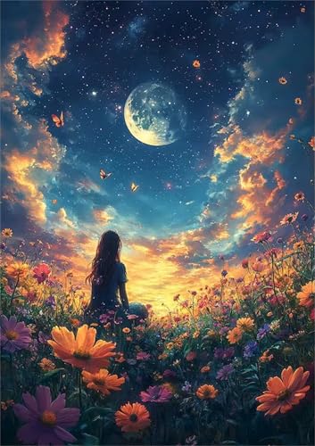 Puzzle 90 Teile Erwachsene Wildblumen Dämmerung Mädchen, DIY Klassische Jigsaw Puzzles Legespiel, Geschicklichkeitsspiel für Die Ganze Familie, Puzzles Farbenfrohes für Home Dekoration Puzzle 90 Teile Erwachsene Wildblumen Dämmerung Mädchen, DIY Klassische Jigsaw Puzzles Legespiel, Geschicklichkeitsspiel für Die Ganze Familie, Puzzles Farbenfrohes für Home Dekoration von Tainrun
