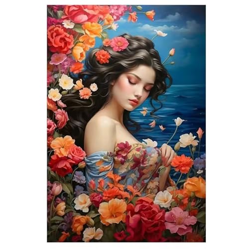 Puzzle 90 Teile für Erwachsene, Blume Meeresgöttin 25x20cm Puzzle Erwachsene 90 Teile Lernspiel Herausforderung Spielzeug, Geschicklichkeitsspiel für die ganze Familie von Tainrun