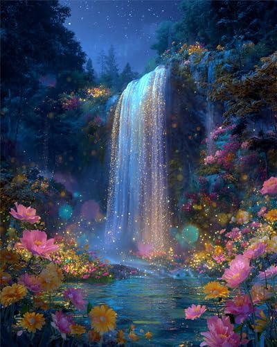 Puzzle für Erwachsene 120 Teile schwer schwierig herausfordernde Jigsaw Puzzle 120 Teile, Kreative Unterhaltung Klassische Puzzles Erwachsene, Home Dekor Puzzles Wasserfall Wald Blumen von Tainrun