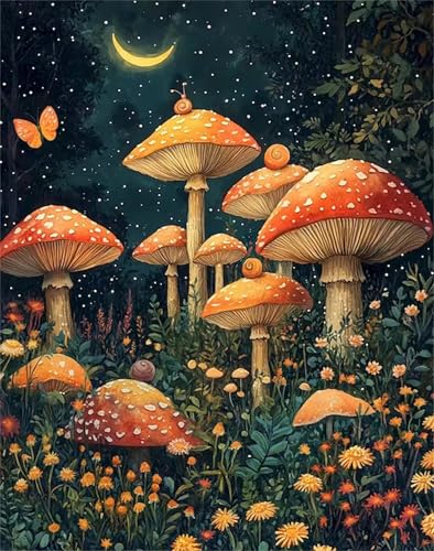 Puzzle für Erwachsene 1200 Teile schwer schwierig herausfordernde Jigsaw Puzzle 1200 Teile, Kreative Unterhaltung Klassische Puzzles Erwachsene, Home Dekor Puzzles Dschungel-Pilz-Mond von Tainrun