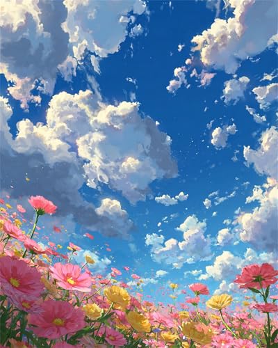 Puzzle für Erwachsene 1200 Teile schwer schwierig herausfordernde Jigsaw Puzzle 1200 Teile, Kreative Unterhaltung Klassische Puzzles Erwachsene, Home Dekor Puzzles Himmel Gelbe Blumen Wolken von Tainrun