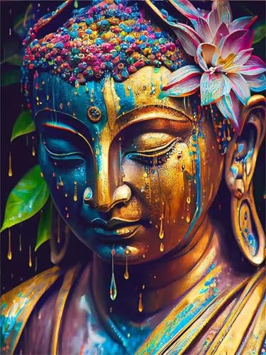 Puzzle für Erwachsene 1500 Teile schwer schwierig herausfordernde Jigsaw Puzzle 1500 Teile, Kreative Unterhaltung Klassische Puzzles Erwachsene, Home Dekor Puzzles Bunter Buddha von Tainrun