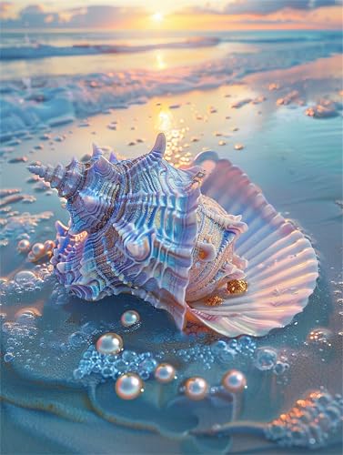 Puzzle für Erwachsene 200 Teile schwer schwierig herausfordernde Jigsaw Puzzle 200 Teile, Kreative Unterhaltung Klassische Puzzles Erwachsene, Home Dekor Puzzles Sonnenaufgang Muschel Perle von Tainrun