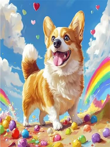 Puzzle für Erwachsene 200 Teile schwer schwierig herausfordernde Jigsaw Puzzle 200 Teile, Kreative Unterhaltung Klassische Puzzles Erwachsene, Home Dekor Puzzles Strand Regenbogen Hund von Tainrun
