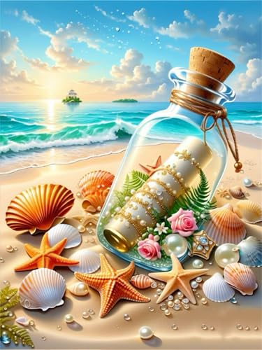 Puzzle für Erwachsene 30 Teile schwer schwierig herausfordernde Jigsaw Puzzle 30 Teile, Kreative Unterhaltung Klassische Puzzles Erwachsene, Home Dekor Puzzles Beach Drift Flasche von Tainrun