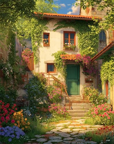 Puzzle für Erwachsene 30 Teile schwer schwierig herausfordernde Jigsaw Puzzle 30 Teile, Kreative Unterhaltung Klassische Puzzles Erwachsene, Home Dekor Puzzles Charmante Hausblumen von Tainrun