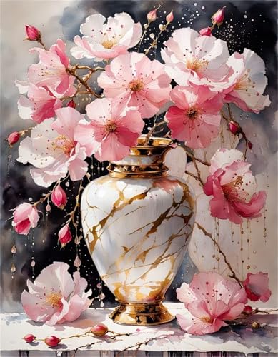 Puzzle für Erwachsene 30 Teile schwer schwierig herausfordernde Jigsaw Puzzle 30 Teile, Kreative Unterhaltung Klassische Puzzles Erwachsene, Home Dekor Puzzles Marmor Vase Blumen von Tainrun