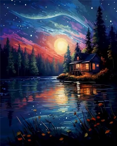 Puzzle für Erwachsene 500 Teile schwer schwierig herausfordernde Jigsaw Puzzle 500 Teile, Kreative Unterhaltung Klassische Puzzles Erwachsene, Home Dekor Puzzles Aurora Nachtansicht von Tainrun