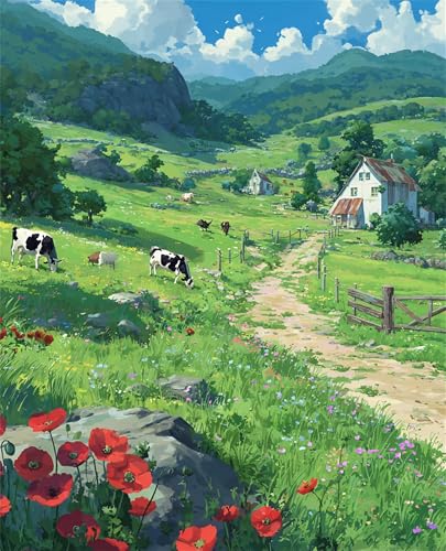 Puzzle für Erwachsene 500 Teile schwer schwierig herausfordernde Jigsaw Puzzle 500 Teile, Kreative Unterhaltung Klassische Puzzles Erwachsene, Home Dekor Puzzles Farm Hills Üppig von Tainrun