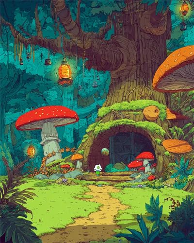 Puzzle für Erwachsene 500 Teile schwer schwierig herausfordernde Jigsaw Puzzle 500 Teile, Kreative Unterhaltung Klassische Puzzles Erwachsene, Home Dekor Puzzles Karikatur Baum Loch von Tainrun