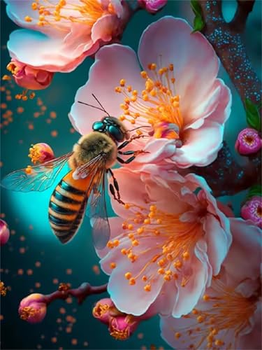 Puzzle für Erwachsene 500 Teile schwer schwierig herausfordernde Jigsaw Puzzle 500 Teile, Kreative Unterhaltung Klassische Puzzles Erwachsene, Home Dekor Puzzles Natürliche Bienenblüte von Tainrun