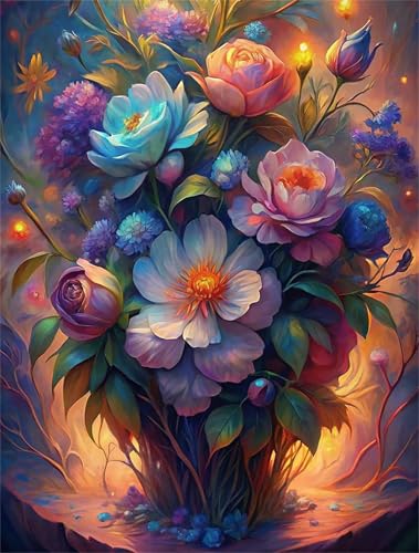 Puzzle für Erwachsene 60 Teile schwer schwierig herausfordernde Jigsaw Puzzle 60 Teile, Kreative Unterhaltung Klassische Puzzles Erwachsene, Home Dekor Puzzles Blumen Glühwürmchen Nacht von Tainrun