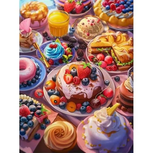 Puzzle für Erwachsene 700 Teile schwer schwierig herausfordernde Jigsaw Puzzle 700 Teile, Kreative Unterhaltung Klassische Puzzles Erwachsene, Home Dekor Puzzles Kuchen Getränke Obst von Tainrun