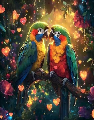 Puzzle für Erwachsene 700 Teile schwer schwierig herausfordernde Jigsaw Puzzle 700 Teile, Kreative Unterhaltung Klassische Puzzles Erwachsene, Home Dekor Puzzles Liebespaar Papageien von Tainrun