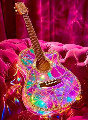 Puzzle für Erwachsene 700 Teile schwer schwierig herausfordernde Jigsaw Puzzle 700 Teile, Kreative Unterhaltung Klassische Puzzles Erwachsene, Home Dekor Puzzles Sofa Pink Gitarre von Tainrun