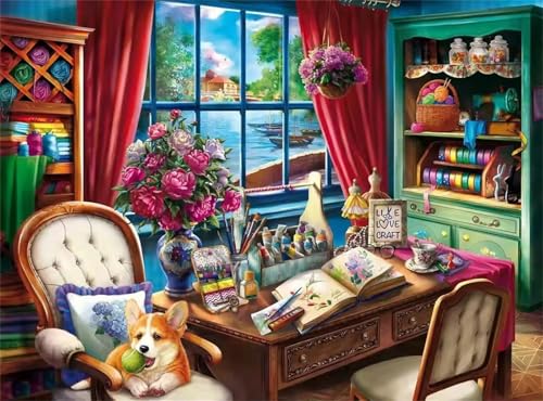 Schreibtisch-Zeichnung Jigsaw Puzzles for Adults 120 Jigsaw Puzzles Adults,120 Pieces Puzzle Educational Challenge Toy Games Beautiful Home Decoration Puzzle von Tainrun