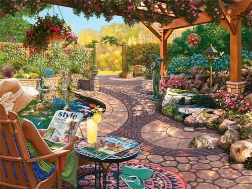 Spring Hof Jigsaw Puzzles for Adults 200 Jigsaw Puzzles Adults,200 Pieces Puzzle Educational Challenge Toy Games Beautiful Home Decoration Puzzle von Tainrun