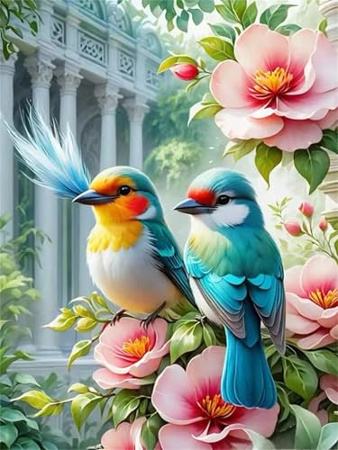 Vögel Blumen Jigsaw Puzzles for Adults 120 Jigsaw Puzzles Adults,120 Pieces Puzzle Educational Challenge Toy Games Beautiful Home Decoration Puzzle von Tainrun