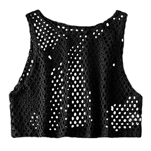 Tainrunse Lady Summer Top Hollow Out Breathable Lady Summer Top Trendy Black L von Tainrunse