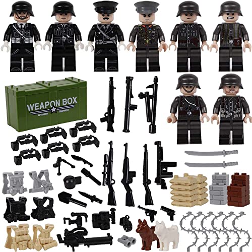 8Pcs Mini Militär Figuren Block Set, Militär Amy Baustein Spielzeug, Militär Soldat Puppen mit Waffe Zubehör, Geburtstagsgeschenke für Kinder von Taitus